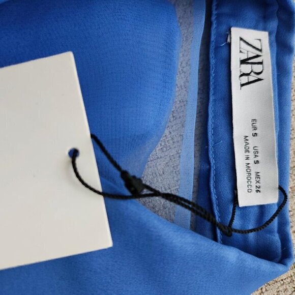 Zara Organza Puff Sleeves Blouse - Picture 4 of 4